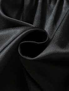 SHEIN 女大童星星印花荷葉袖網紗覆蓋洋裝 - 黑色 - 查看 4