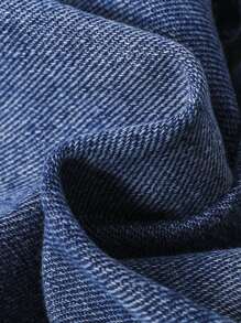 SHEIN Tween Boy Cat Whisker Washed Jeans - Medium Wash - View 7