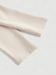 SHEIN MOD 翻蓋細節弧形下擺短夾克 - 杏色 - 查看 4