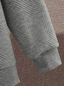 Manfinity Homme Men Letter Graphic Sweatshirt - Grey - View 3