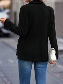 EMERY ROSE Của phụ nữ Da giả Vá lại Túi có nắp Áo vest - màu đen - Xem 2