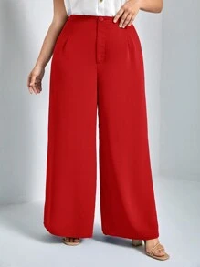 SHEIN Essnce Plus Pantalon Ample À Plis