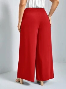 SHEIN Essnce Plus Pantalon Ample À Plis