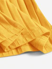 SHEIN Essnce Blusa de punto acanalado - Amarillo - Ver 5