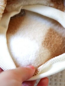 PETSIN 1 quần áo cho thú cưng dành cho chó và mèo, mùa thu và mùa đông mới, lót nhiệt, ấm áp, lông cừu, áo nỉ cổ tròn màu cà phê sữa, áo hoodie cho thú cưng - Nhiều màu - Xem 6