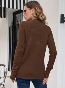 SHEIN Essnce Round Neck Batwing Sleeve Sweater,Long Sleeve Tops In Fall/Winter
