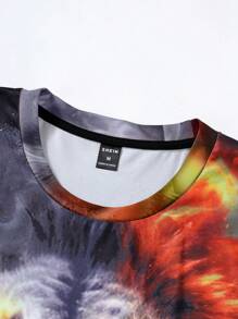 Manfinity LEGND Men 3D Lion Print Tee - Multicolor - View 4