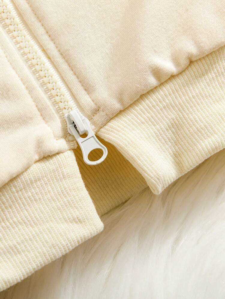 Young Girl 2pcs Casual Hooded Long Sleeve Sweatshirt With Back Zipper And Cute Pleated Skirt, Suitable For Vacation, Birthday, Party, Festival Autumn