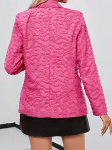 SHEIN Privé Jacquard Single Breasted Blazer