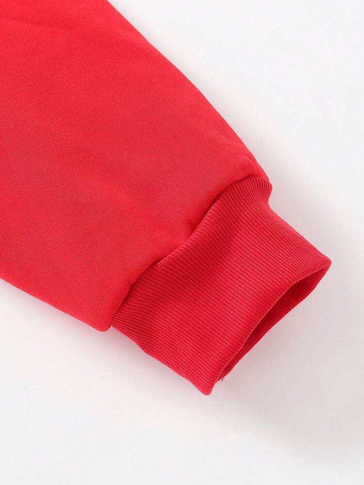 1 pieza Sudadera con estampado de Navidad para Navidad - Rojo - Ver 5