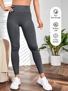 SHEIN Sports 3入組漸層鏤空運動打底褲