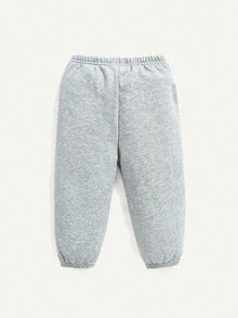 Cozy Pixies 女嬰字母圖案插肩袖衛衣和衛褲 - 淺灰色 - 查看 2