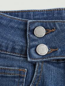 SHEIN Teen Girl Flare Leg Jeans - Dark Wash - View 3