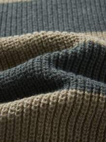 Manfinity 男士雙色落肩袖套頭毛衣 - 彩色 - 查看 4