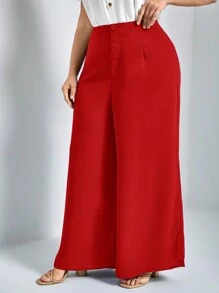 SHEIN Essnce Plus Pantalon Ample À Plis