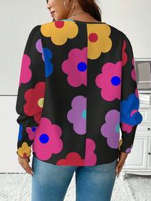 Celure Hơn In hoa Tay áo lồng đèn Áo sơ mi - Nhiều màu - Xem 2