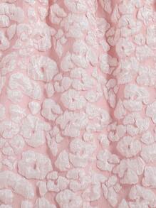 SHEIN Teenager Mädchen Jacquard Partykleid mit Gigot Ärmeln für Weihnachten