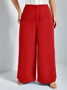 SHEIN Essnce Plus Pantalon Ample À Plis