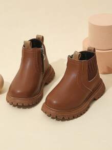 Children's Boots, Autumn Winter New Style, Boys Fashionable British Style Ankle Boots - Brown - View 4