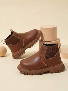 Children's Boots, Autumn Winter New Style, Boys Fashionable British Style Ankle Boots - Brown - View 1