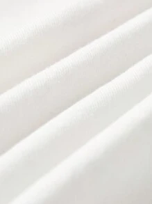 SHEIN EZwear Car & Letter Graphic Raglan Sleeve Tee - Multicolor - View 4