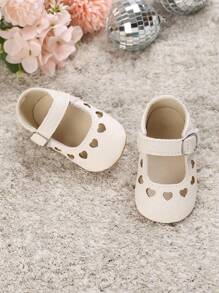 Infant Girls Hollow Out Mary Jane Flats For Spring & Autumn - White - View 6
