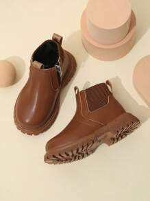 Children's Boots, Autumn Winter New Style, Boys Fashionable British Style Ankle Boots - Brown - View 3