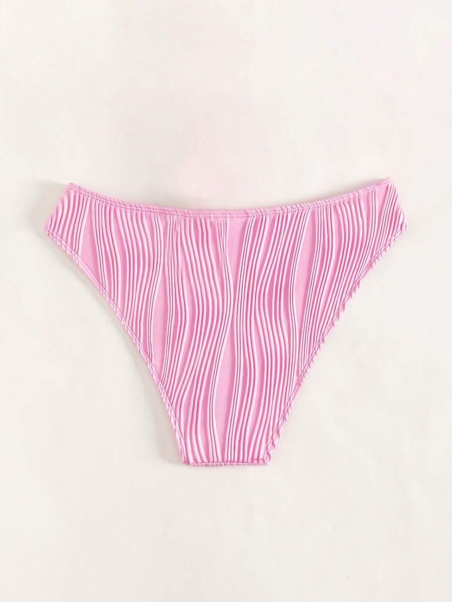 SHEIN Swim Solid Color Textured Swimwear Bottom Valentine for Sale