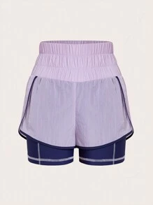 SHEINNeu Shorts sportivi 2 in 1 bordo a contrasto