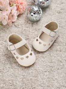 Infant Girls Hollow Out Mary Jane Flats For Spring & Autumn - White - View 7