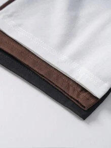 SHEIN Unity 3pcs Letter Graphic Drop Shoulder Tee - Multicolor - View 4