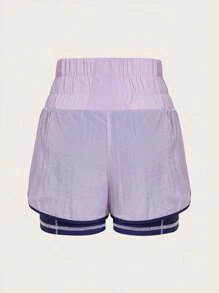 SHEINNeu Shorts sportivi 2 in 1 bordo a contrasto