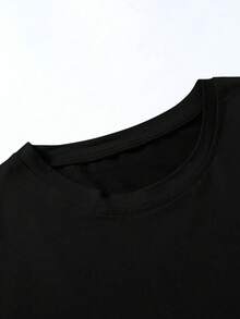 Manfinity Homme Men Slogan Graphic Tee & Drawstring Waist Sweatpants - Multicolor - View 4