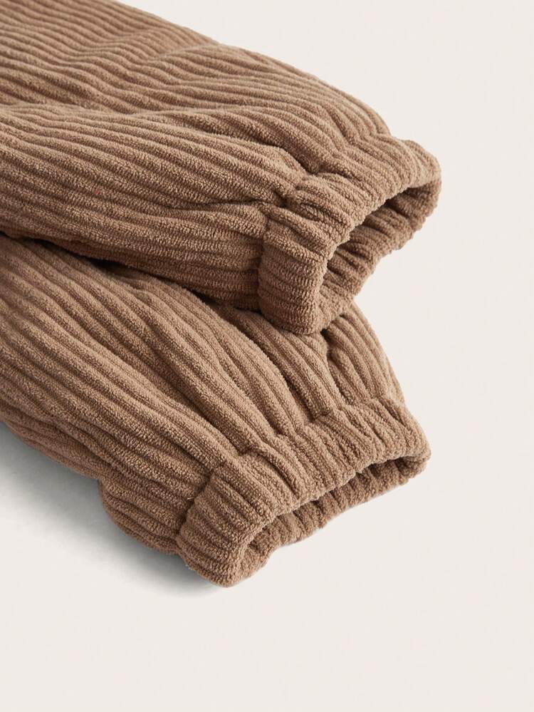 Zip Up Drop Shoulder Padded Coat