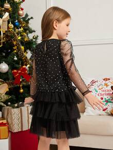 年輕女孩們套裝適用於聖誕 - 黑色 - 查看 2