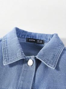 SHEIN 女童可爱清新蝴蝶印花夹克，适合秋季