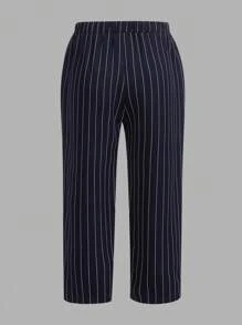 男小童條紋圖案西裝外套背心和褲子&前蝴蝶結襯衫 - 彩色 - 查看 5