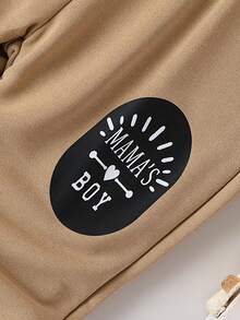 SHEIN 男小童字母圖案衛衣和衛褲 - 彩色 - 查看 3