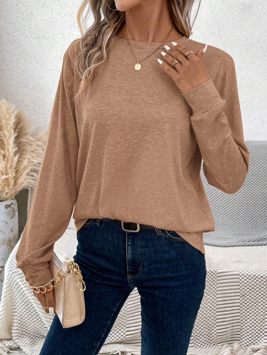 SHEIN LUNE Fall Clothes Women - Khaki - View 1