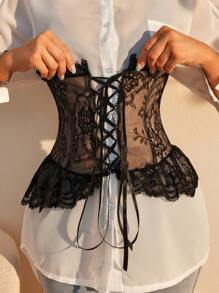 SHEIN 腰部綁帶訓練器 - 黑色 - 查看 1