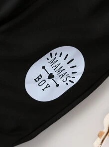 SHEIN 男小童字母圖案運動衫和緊身打底褲 - 彩色 - 查看 3