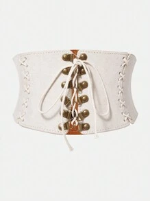 SHEIN VCAY 女性素色時尚腰皮帶適用於服裝裝飾用品