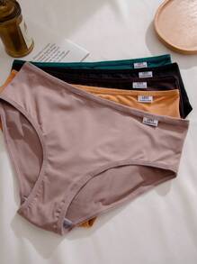 SHEIN 5件素色簡約風內褲 - 彩色 - 查看 3
