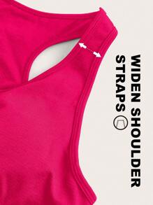 2 paquetes de sujetador deportivo de talla grande con fruncidos en la parte delantera - Rosa Fucsia - Ver 5