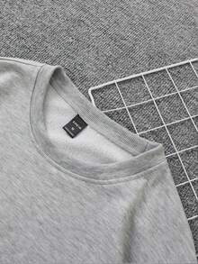 Manfinity Homme Men Slogan & Cartoon Graphic Sweatshirt - Grey - View 6