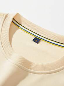 Manfinity LEGND Nam In chim Lót nhiệt Áo nỉ Không có vòng cổ - Màu be - Xem 6