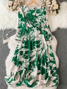 Celure Plus Allover Print Dress - Multicolor - View 1