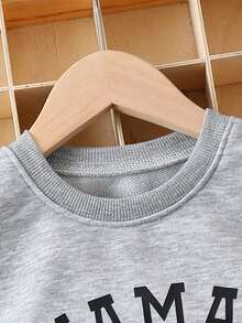 SHEIN 男小童字母圖案運動衫和緊身打底褲 - 彩色 - 查看 5