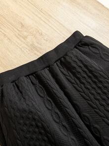 Teen Boy Colorblock Patched Pocket Sweatshirt & Sweatpants - Black - View 3