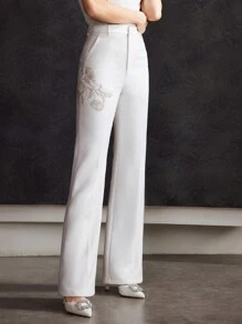 MOTF PREMIUM FLORAL BEADED SUIT PANTS